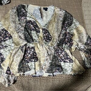 Daytrip Multicolor Patchwork Blouse